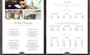 Wedding Photographer Price List